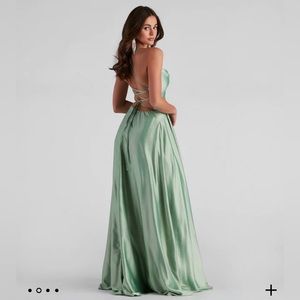 Silk Sage Prom Dress